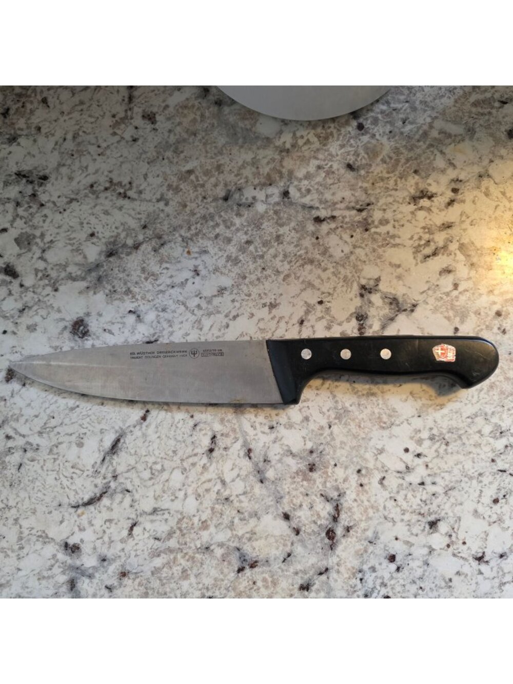 Wüsthof 4562 Trident Solingen Germany 18cm Chefs Knife Stainless Steel Black Han